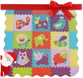 img 4 attached to BABYGREAT Puzzle Toddlers Children Interlocking Puzzles and Puzzle Play Mats