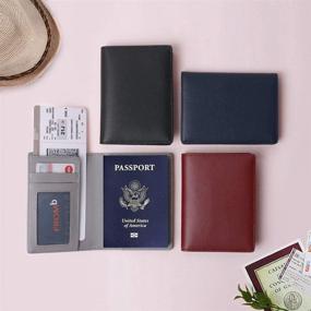 img 2 attached to JNJSTELLA Genuine Leather Passport Blocking Travel Accessories