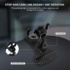 img 3 attached to TOLUOHU Car Phone Mount: 360° Rotation Dashboard Cell Phone Holder with Pop Socket Clip Stand - Compatible with iPhone 11/12 Pro Max, Samsung Galaxy S10, LG, and More