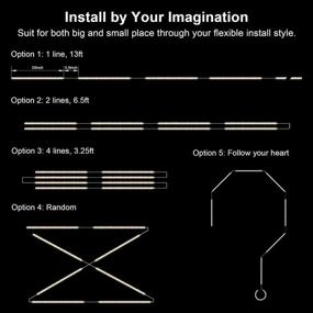 img 3 attached to 💡 LAFULIT 8 PCS Under Cabinet LED Lighting Kit with RF Remote & Power Adapter - Stick on Lights, Flexible Strip Lights for Kitchen Cabinet Shelf Desk Counter Corner - 4000K Natural White, 13ft Length with 2400lm Brightness