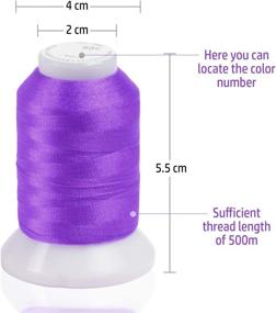 img 1 attached to 🧵 Versatile 80-Spool Polyester Thread Set: Ideal for Janome, Brother, Singer, and more