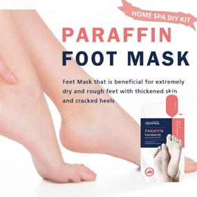 img 3 attached to Возродите ваши ноги с маской для ног из пафина MEDIHEAL Paraffin Foot Mask EX: 5 пар, эксфолирующая и увлажняющая маска для гладких и молодых пяток