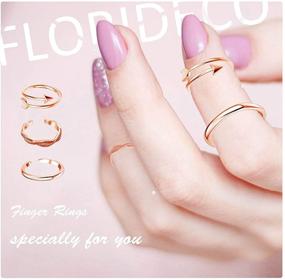 img 1 attached to 🌼 Florideco Women's Adjustable Toe Rings Set - Vintage Flower, Wave, Arrow Tail Bands - Open Rings for Foot Jewelry (10PCS)