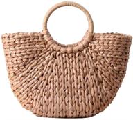 👜 stylish erouge handbag: chic rattan bag for women with hand woven design - handbags & wallets logo