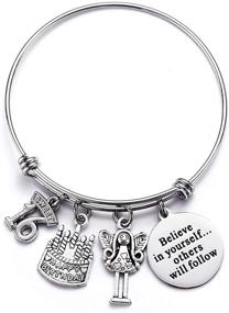 img 4 attached to 🎁 LParkin Sweet 16 Stainless Steel Expandable Bangle: Perfect Gift for Girls on their 16th Birthday!