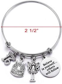 img 3 attached to 🎁 LParkin Sweet 16 Stainless Steel Expandable Bangle: Perfect Gift for Girls on their 16th Birthday!