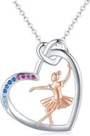 🩰 ballerina necklace: sterling silver dance pendant for girls and women - exquisite ballet and gymnastics jewelry logo