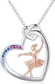 img 4 attached to 🩰 Ballerina Necklace: Sterling Silver Dance Pendant for Girls and Women - Exquisite Ballet and Gymnastics Jewelry