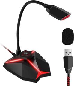 img 4 attached to 🎙️ EIVOTOR USB Desktop Microphone with Mute Button - Plug and Play Computer Mic with Volume Control, 360° Gooseneck Design - Compatible with Mac/Windows for Recording, YouTube, Streaming