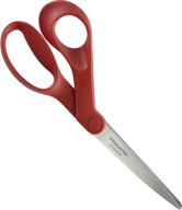 🟠 fiskars left-hand 8" bent-left stainless steel scissors - orange logo