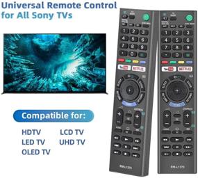 img 3 attached to Gvirtue Universal Remote Control RM-L1370 for Sony Bravia, Compatible with Smart TVs, 3D LCD LED OLED UHD 4K HDR TVs, with Netflix and YouTube Buttons