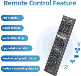 img 2 attached to Gvirtue Universal Remote Control RM-L1370 for Sony Bravia, Compatible with Smart TVs, 3D LCD LED OLED UHD 4K HDR TVs, with Netflix and YouTube Buttons