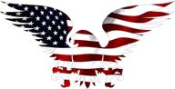 large 10x6 american eagle usa flag car decal window die cut patriotic auto bumper sticker vinyl decal for car truck rv suv boat - rogue river tactical - support us military logo