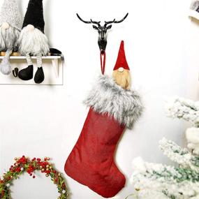 img 1 attached to ITOMTE Swedish Elegant Christmas Stockings Seasonal Decor