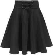 tonchengsd womens waisted drawstring gothic women's clothing for skirts logo