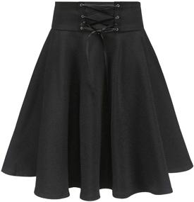 img 4 attached to TONCHENGSD Womens Waisted Drawstring Gothic Women's Clothing for Skirts
