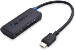 img 4 attached to 🔌 Black Cable Matters Dual Slot USB C Card Reader for Micro SD, SDHC, SDXC Memory Cards - Thunderbolt 4 / USB4 / Thunderbolt 3 Port Compatible