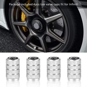 img 3 attached to Polili 4 Pcs Metal Car Wheel Tire Valve Stem Caps For Infiniti QX50 Q50 Q70 Q70L Q60 QX30 QX60 QX80 Logo Styling Decoration Accessories