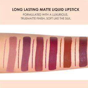 img 2 attached to 12-Piece Matte Liquid Lipstick Set with Lip Liner Pens - Pigment Velvety Nude Lip Stain, Waterproof Long-Lasting Lip Gloss, One-Step Lips Makeup Kit, Ideal Make-up Gift Set