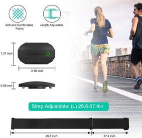 img 2 attached to 💧 COOSPO Waterproof Heart Rate Monitor Chest Strap: Bluetooth & ANT+ HR Sensor for Peloton, Zwift, Wahoo & More!