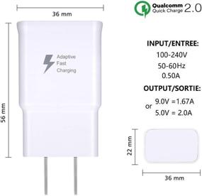 img 1 attached to 🔌 Стеновое зарядное устройство с быстрой зарядкой и USB Type C кабелем для Samsung Galaxy S9, S9 Plus, S8, S8 Plus, S10, S10 Plus, Note 8, Note 9, Note 10 и других – Набор адаптивной быстрой зарядки для Samsung Galaxy и других смартфонов