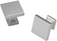 🔲 10 pack brushed nickel square cabinet knobs for dresser drawers - homdiy mo6785snb silver kitchen cabinet knobs logo