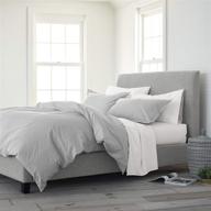 🛏️ martex 1c23295 easy care machine washable cotton comforter set - full/queen size, light gray logo