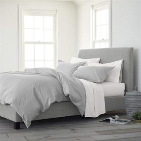 img 4 attached to 🛏️ Martex 1C23295 Easy Care Machine Washable Cotton Comforter Set - Full/Queen Size, Light Gray