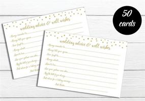 img 2 attached to Gold Confetti Wedding Advice and Well Wishes Cards - Set of 50