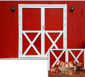 img 4 attached to 🚪 Vibrant Red Barn Door Photography Backdrop: Perfect for Western Themed Events, Farmhouse Vibes, BBQ Parties, and Celebrations of Cowboy Girls; Ideal for Birthday Parties, Baby Showers, Fall and Thanksgiving Decorations; Includes Harvest Photo Booth Props from Allenjoy (7x5ft)