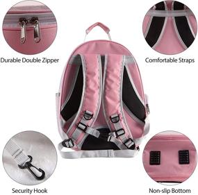 img 1 attached to 🐱 Do4Pets Expanded Back Cat Backpack, Transparent Bubble Pet Carrier with Breathable Mesh, Airline Approved Travel Backpack for Market, Walking & Outdoor Use (Pink, Back Expansion)