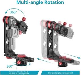 img 1 attached to 📷 Neewer Panoramic Gimbal Head with Tripod Mount and Carry Bag - Aluminium Alloy Camera Tripod Head, 1/4 inch Quick Release Plate, Max Load 22 lbs - Compatible with Nikon, Canon, Sony DSLR Cameras