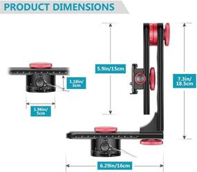 img 3 attached to 📷 Neewer Panoramic Gimbal Head with Tripod Mount and Carry Bag - Aluminium Alloy Camera Tripod Head, 1/4 inch Quick Release Plate, Max Load 22 lbs - Compatible with Nikon, Canon, Sony DSLR Cameras