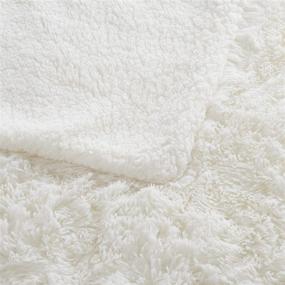 img 1 attached to 🛏️ Soft Shaggy Faux Fur Sherpa Throw Blanket - Cream, 50"x60" by Amazon Basics