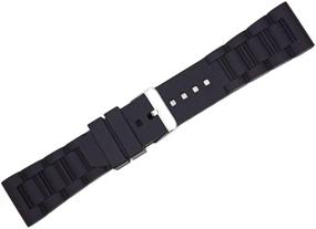 img 3 attached to Durable Silicone Rubber Watch Band - 26mm - Stylish and Functional