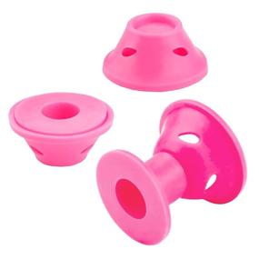 img 2 attached to 🎀 Set of 40 Pink Magic Hair Rollers - Includes 20 Large Silicone Curlers and 20 Small Silicone Curlers