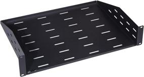 img 3 attached to Rosewill 2U Universal Vented Rack Mount Server Shelf - Ideal for 19 Inch Server Racks | 14 Inch Deep Cantilever Server Cabinet Shelves - Black (RSA-2USHF02)