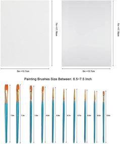 img 3 attached to 🎨 Homaisson Canvas Boards for Painting: Set of 8, 5x7 Inch Canvas Panels, 100% Cotton Primed White Artist Canvas with Painting Brush Set for Acrylic and Oil Paint (8PCS+Painting Brush Set)