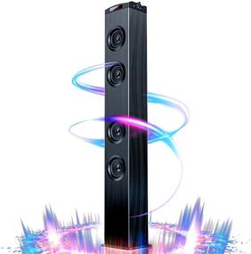 img 4 attached to Floor Standing Bluetooth Tower Speaker, Home Stereo System Floor Speakers, Home Theater Floor Standing Speakers, VENLOIC Bluetooth Tower Speakers with Enhanced Bass