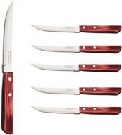 🔪 tramontina stainless steel knives set in red, 30 x 30 x 30 cm logo