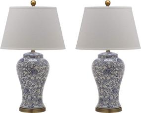 img 2 attached to 🌸 Safavieh Lighting Collection Spring Blossom Floral 29-inch LED Table Lamps for Bedroom, Living Room, Home Office, Desk, Nightstand - Set of 2, Bulbs Included