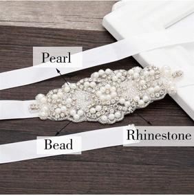 img 3 attached to Brishow Rhinestone Crystal Appliqarl Accessories Women's Accessories for Belts