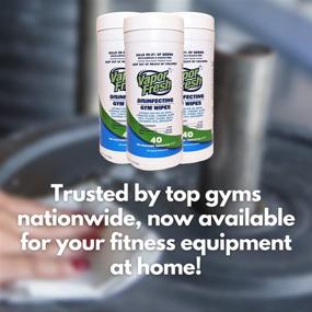 img 3 attached to 🌿 Vapor Fresh Disinfecting Gym Wipes: Plant-Based EPA Registered Disinfectant for Home Gyms & Fitness Studios – Safe on All Surfaces (1 Canister, 40 Wipes)