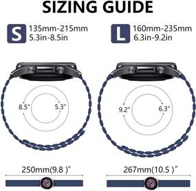 img 1 attached to Магнитные браслеты Mosstek: совместимые замены для Samsung Galaxy Watch 3 45мм/Samsung Galaxy Watch 46мм/Gear S3 Frontier/Gear S3 Classic - 22мм регулируемые силиконовые спортивные петли для мужчин и женщин (набор из 2)