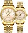 couple watches golden stainless waterproof women's watches for wrist watches logo