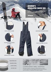 img 2 attached to ❄️ Stay Warm and Dry with TSLA Women's Waterproof Snow Bibs: Insulated Snowboard Overalls and Ripstop Ski Pants