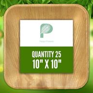 🌿 palm plates - eco-friendly, durable & biodegradable - perfect for events, outdoor gatherings, and parties - handcrafted with unique design (quantity 25, size 10"x10") logo