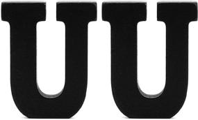 img 1 attached to 🖤 Enhance Crafts and Home Decor with 54-Piece Black Wooden Alphabet Letters (3 In)