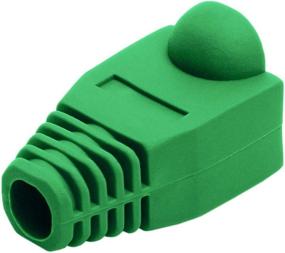 img 2 attached to Cmple RJ-45 Strain Relief Boots For CAT5/5E/6 Ethernet LAN Cable Connector Cover Color Green (Pack Of 50)