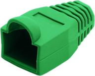 cmple rj-45 strain relief boots for cat5/5e/6 ethernet lan cable connector cover color green (pack of 50) логотип